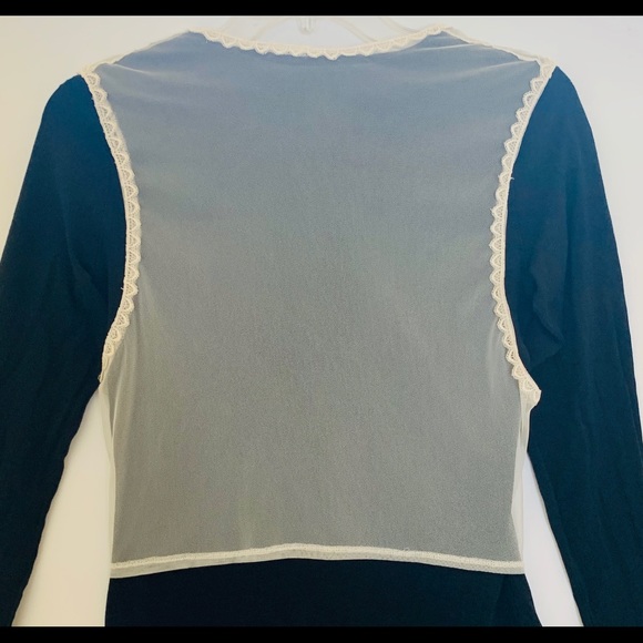 Vintage Lace Vest Ivory Hippie Boho Shabby Chic - Picture 3 of 7